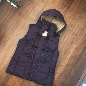 ESPRIT down vest, detachable hood, size 6